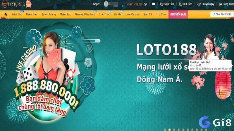 Nhà cái Loto188 cung cấp nhiều thể loại cược online