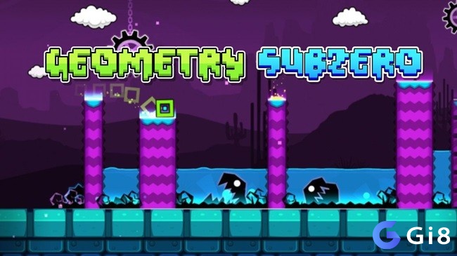 Geometry Dash SubZero có đồ hoạ 2D và màu sắc rực rỡ phối hợp hài hoà với nhau